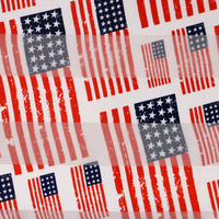 AMERICAN FLAG PATRIOTIC SHEER SATIN SCARF